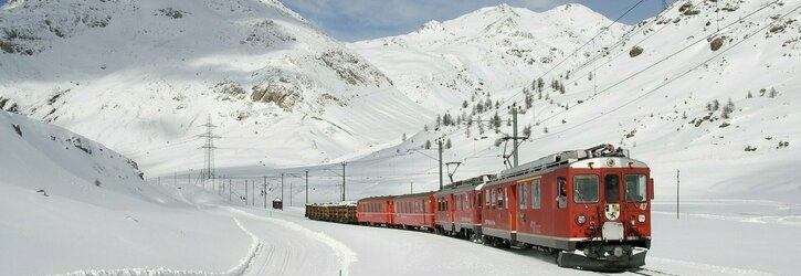 Appel des atterristes - un train dans la neige